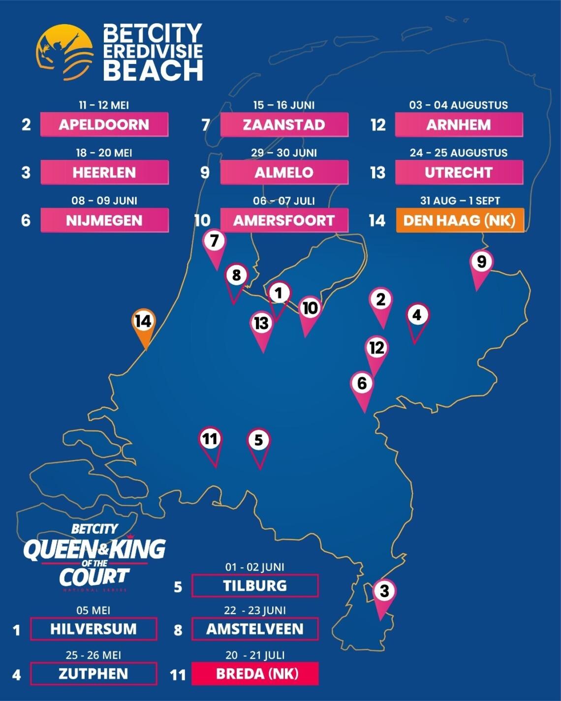 Programma Eredivisie Beach 2024
