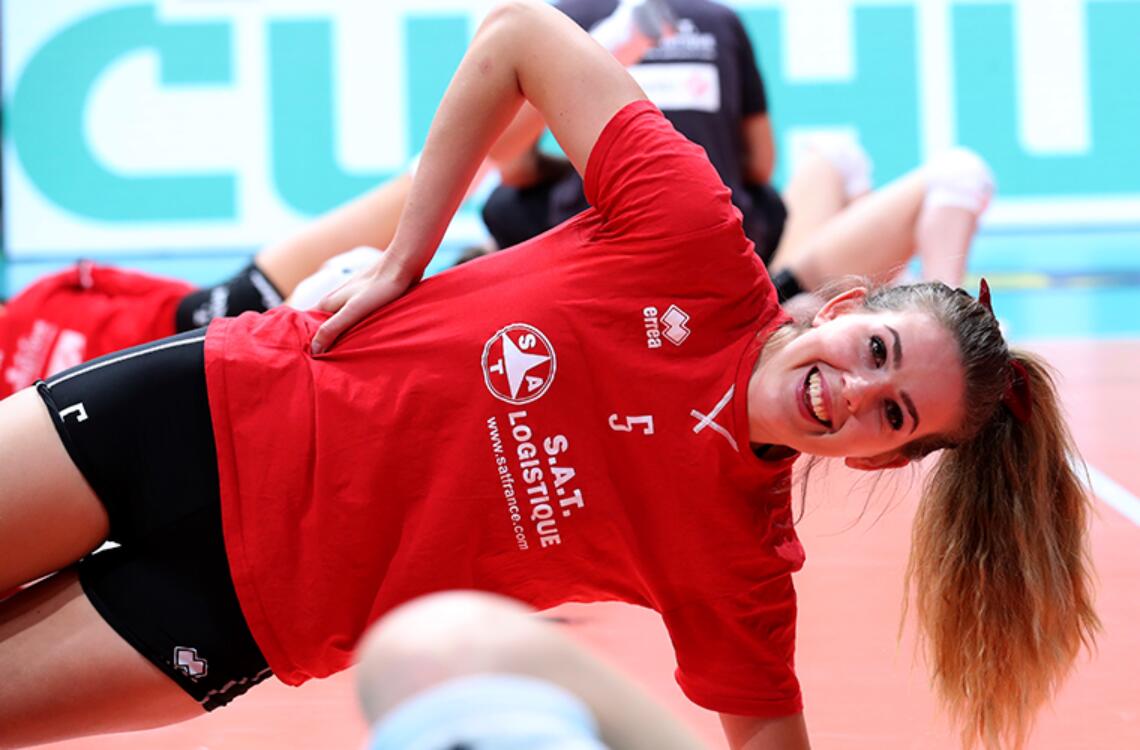 Tessa Polder Mulhouse warming up CEV