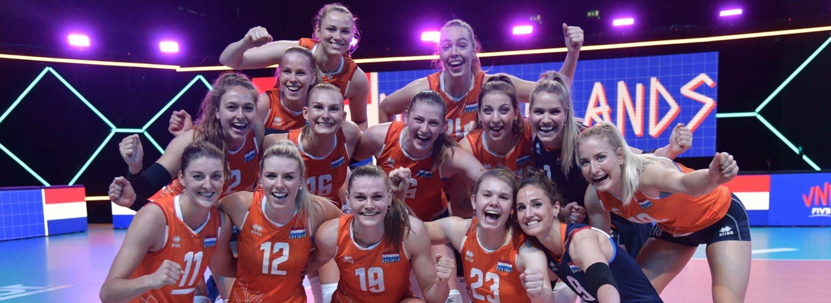 Nederland Belgie VNL FIVB uitsnede