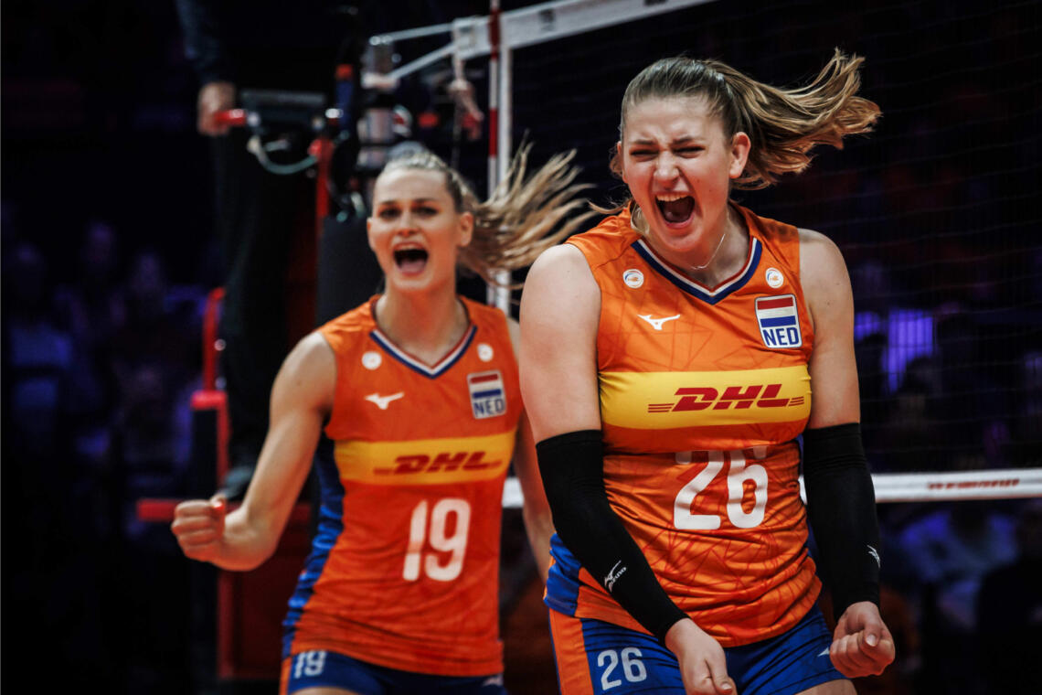 Elles Dambrink tegen Brazilie FIVB