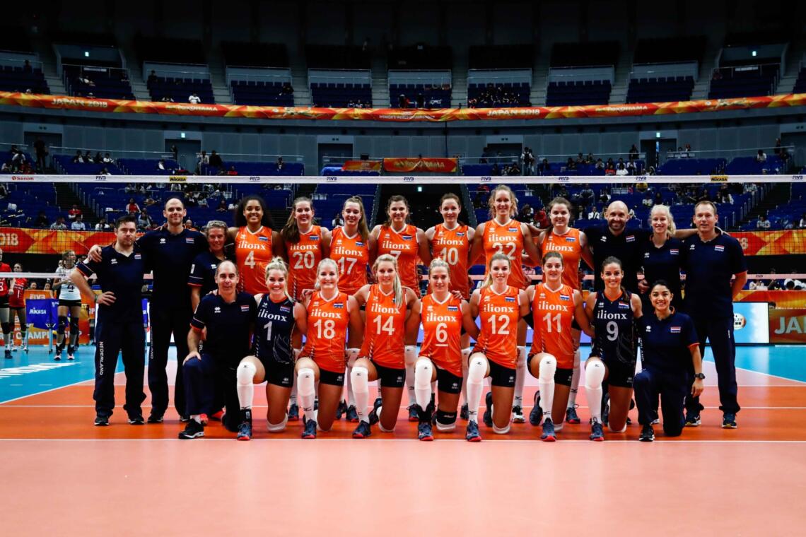 Teamfoto Volleybaldames WK 2018