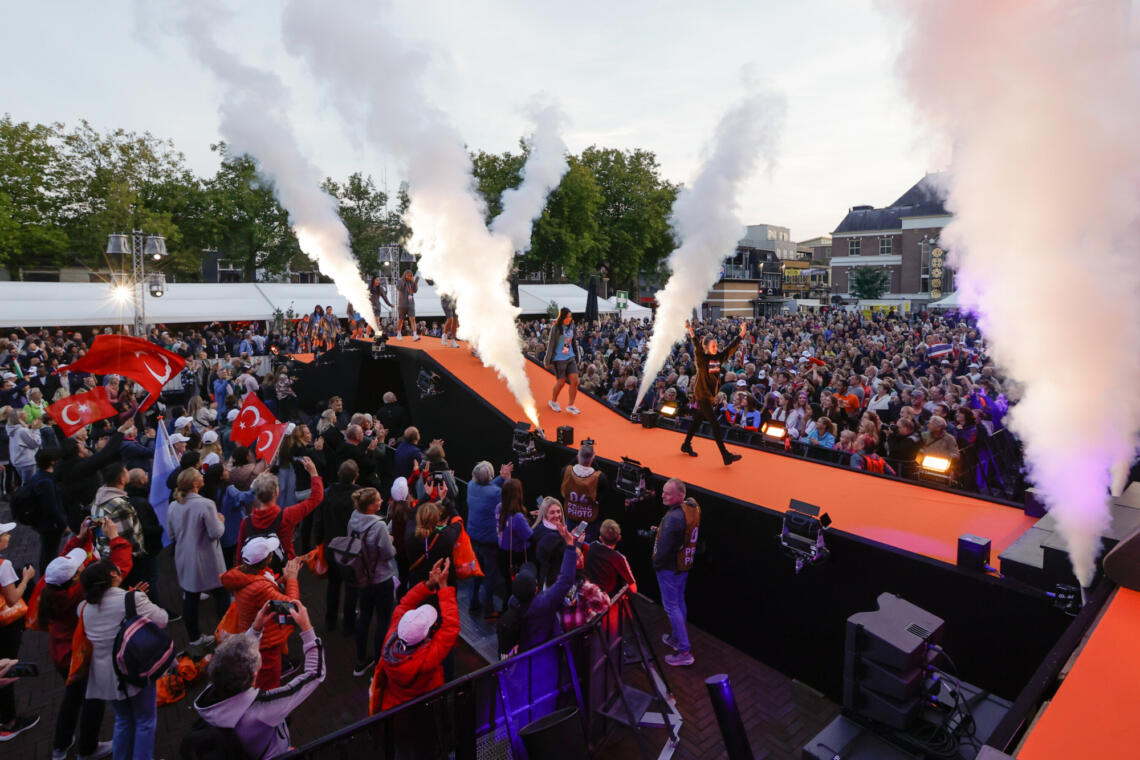 Teampresentatie podium