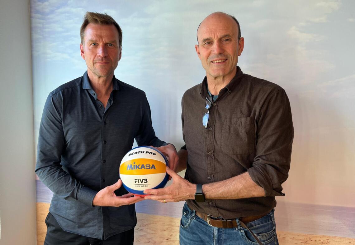 Elroy Kromheer (Mikasa) en Michel Everaert (Nevobo)