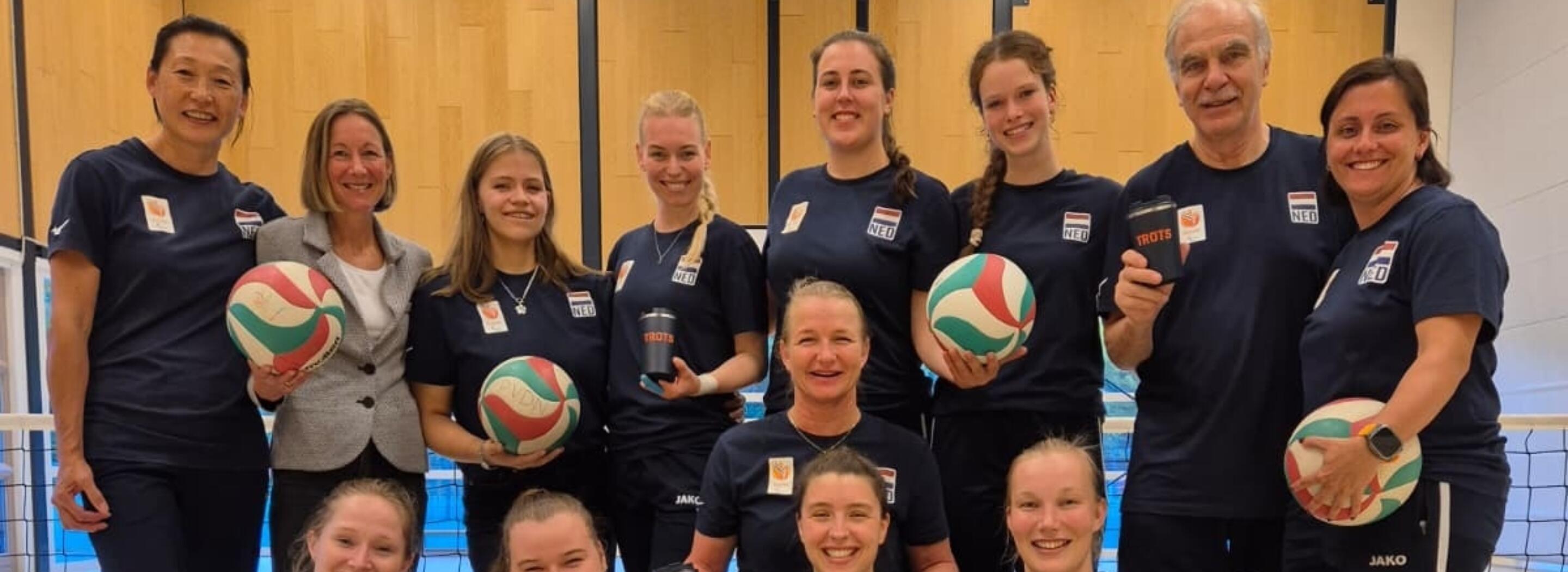 Zitvolleybalsters huldiging